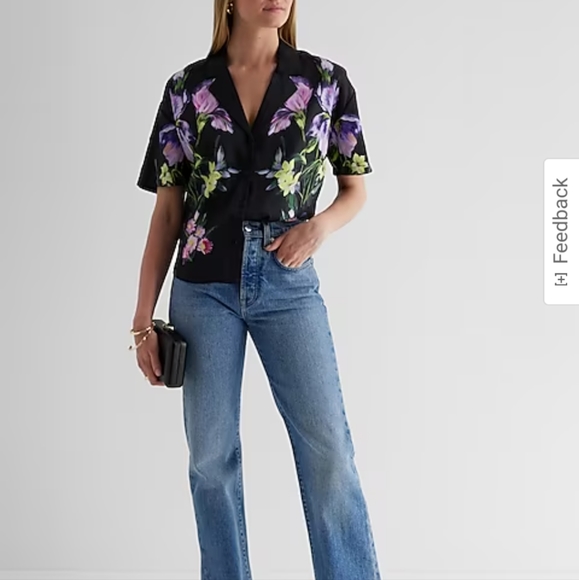 Express Boxy Button Down Shirt - Picture 9 of 9